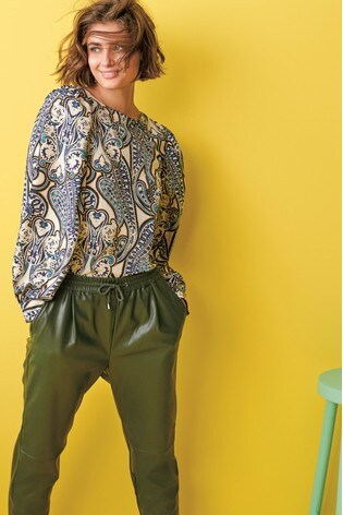 yellow puff sleeve blouse