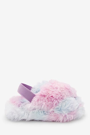 faux fluffy slippers