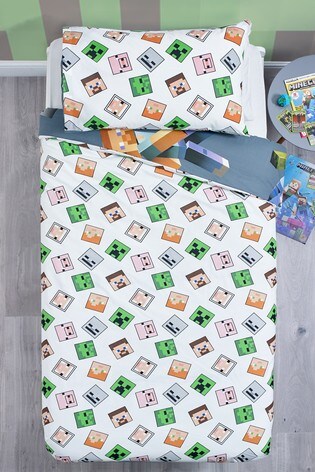 Buy Minecraft Reversible Duvet Cover And Pillowcase Set From Next Gibraltar