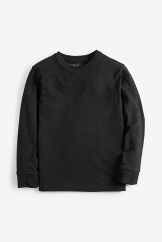 Black Long Sleeve Cosy T-Shirt (3-16yrs)