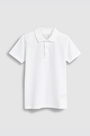 5 pack white polo shirts
