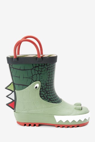 Green Crocodile Handle Wellies