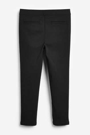 black stretch skinny trousers