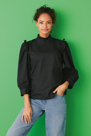 Buy Cotton Poplin Puff Sleeve Top From Next Germany