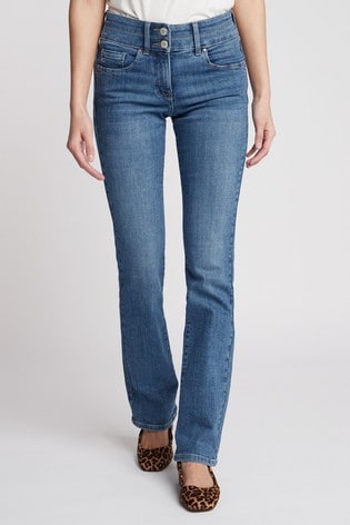 Mid Blue Denim Lift, Slim And Shape Boot Cut Jeans