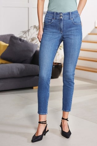 Mid Blue Denim Lift, Slim And Shape Skinny Jeans