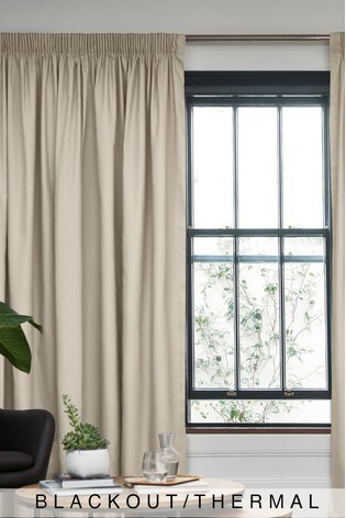 Buy Cotton Pencil Pleat Blackout Thermal Curtains From Next Lithuania