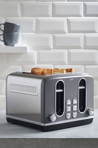 Dark Grey Electric 4 Slot Toaster