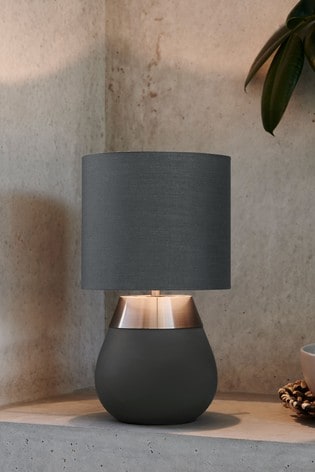 Charcoal Grey Kit One Stage Touch Table Lamp