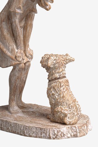 girl and dog ornament