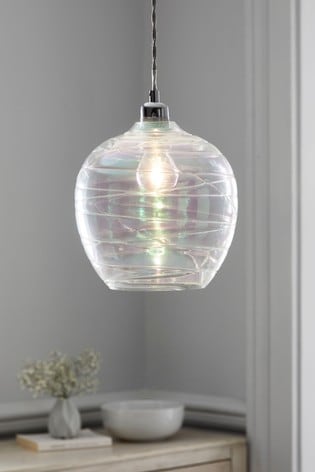 Drizzle Easy Fit Pendant Lamp Shade, Chandelier Glass Lamp Cover