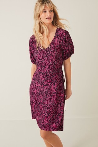crepe wrap dress