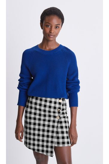 Buy Black White Mono Gingham A Line Mini Skirt from Next Luxembourg