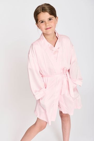 Girls satin dressing gown hotsell