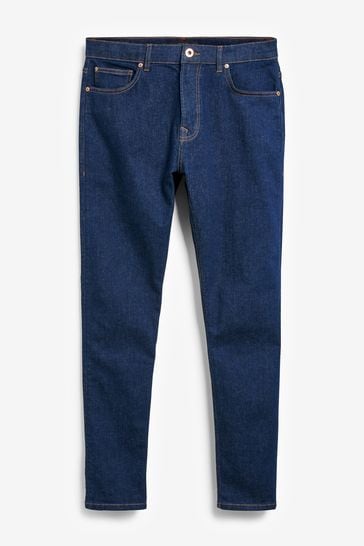 plain dark blue jeans