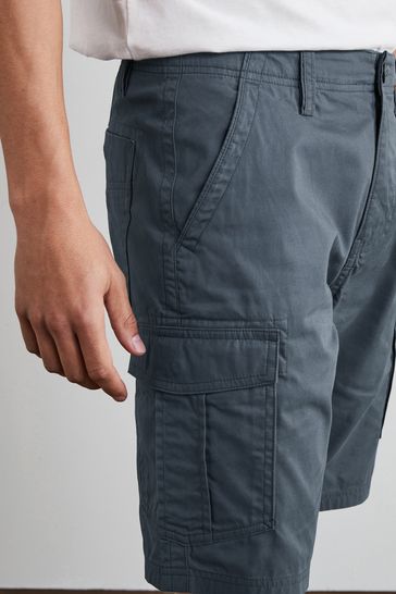 Buy Blue Cotton Cargo Shorts from Next Singapore