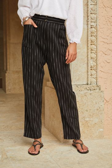 Black sales striped jeans