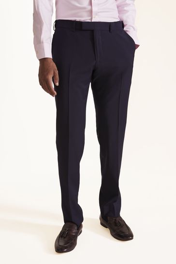 Moss Slim Fit Ink Blue Performance Suit: Trousers