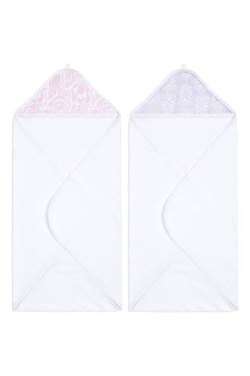 Buy aden + anais Essentials Hooded Towel 2 Pack Damsel from Next United Arab Emirates