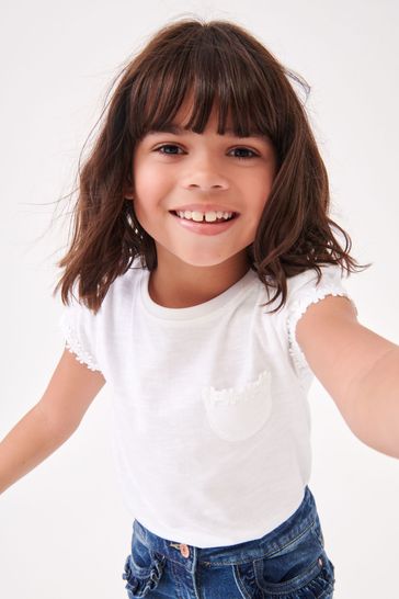 Little girl white t shirt outlet
