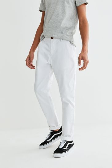 White Slim Fit Stretch Chino Trousers (3-16yrs)