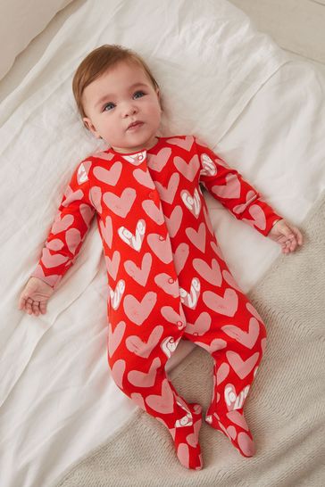 Red Heart Baby Single Sleepsuit (0mths-2yrs)
