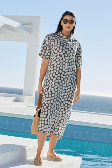 Grey linen hotsell dress uk