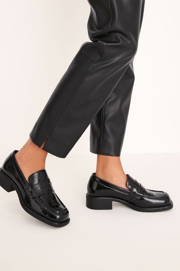Next shop black loafers