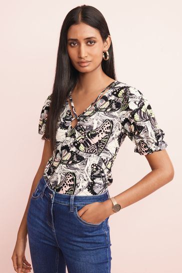 butterfly neck shirt