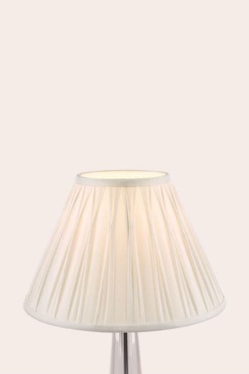 White Fenn Silk Empire Easyfit Lamp Shade