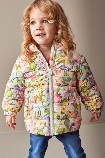 Multi Shower Resistant Floral Padded Coat (3mths-7yrs)