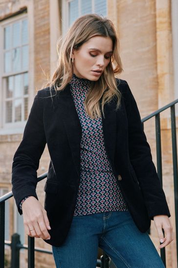 Navy cord top blazer