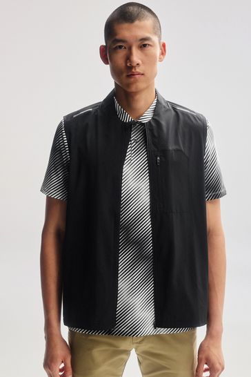 Buy Black Hybrid Bomber Gilet from Next Luxembourg