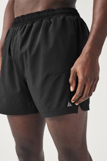 Black 5 Inch Active Gym Sports Shorts