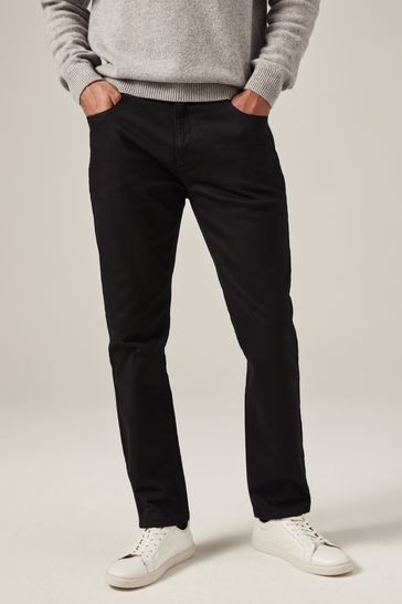 Black Solid Slim Fit Classic Stretch Jeans