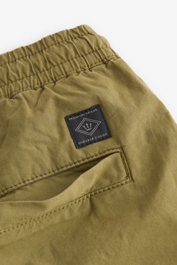 Buy Khaki Green Regular Tapered Stretch Utility Cargo Trousers