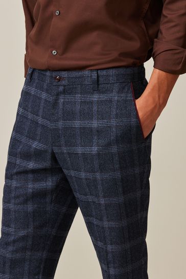 Next mens tartan outlet trousers