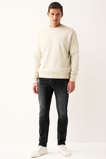 Washed Black Skinny Comfort Stretch Jeans