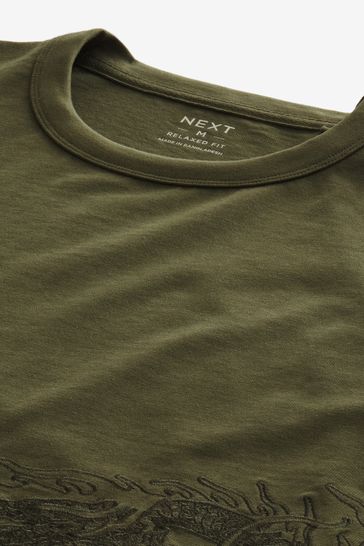 khaki green t shirt