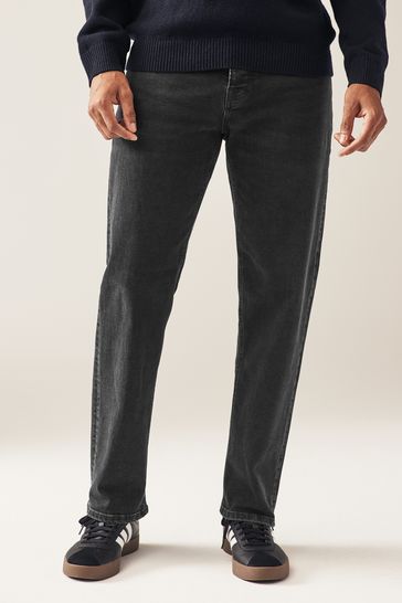 Black Straight Fit Classic Stretch Jeans