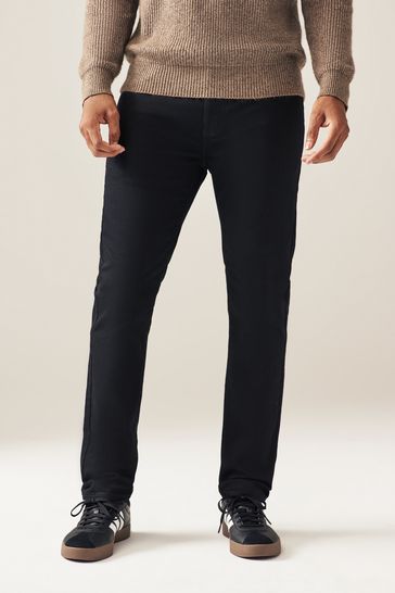 Black Solid Skinny Fit Classic Stretch Jeans