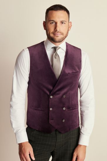 Green Trimmed Check Waistcoat