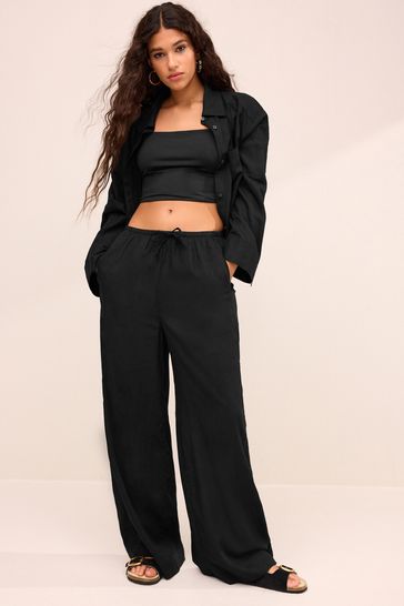Should I keep? Wrap Front Wide-Leg High Rise Crop 24” in black (4