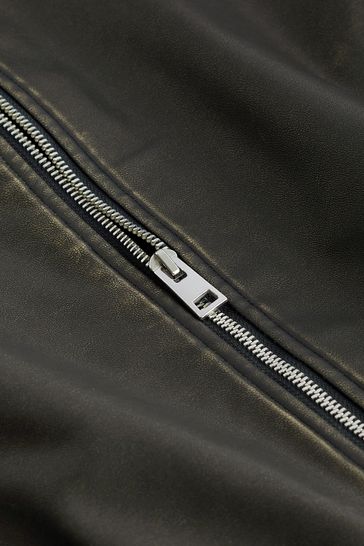 Faux leather outlet pilot jacket