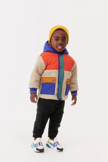 Orange on sale borg jacket