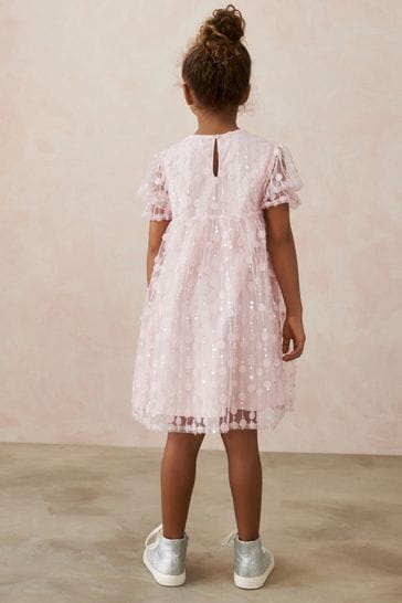 White and pink deals sequin dress