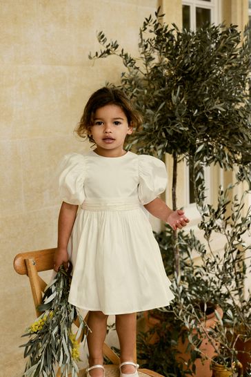 Buy Ivory Taffeta Flower Girl Bow Dress (3mths-10yrs) from the Next UK ...