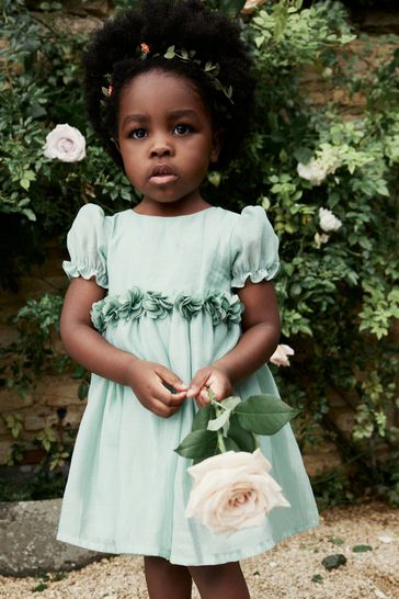 Mint Green Corsage Occasion Dress (3mths-8yrs)