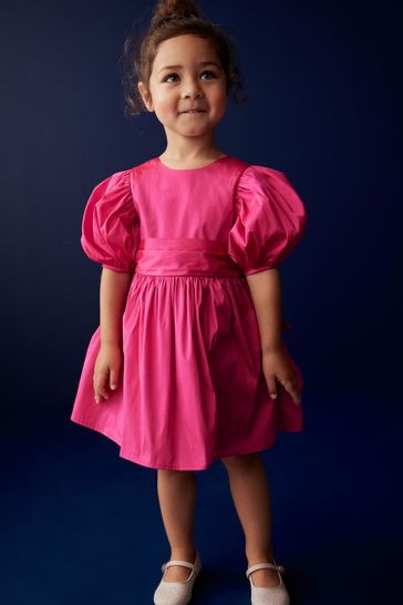 Pink taffeta shop bridesmaid dress