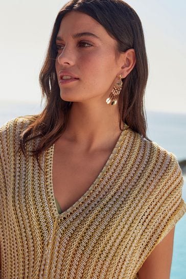 Black and store gold kimono dress